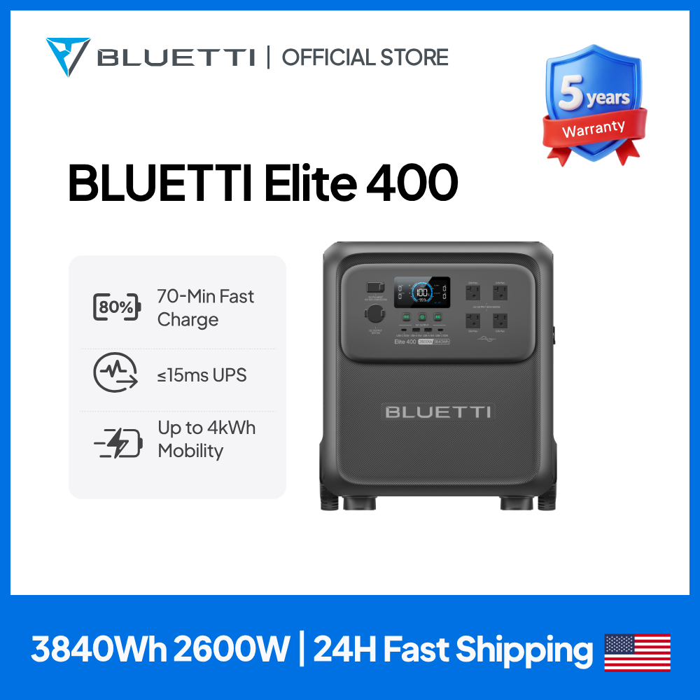 Solar Powered Charger - BLUETTI Elite 400 2600W 3840Wh Солнечная